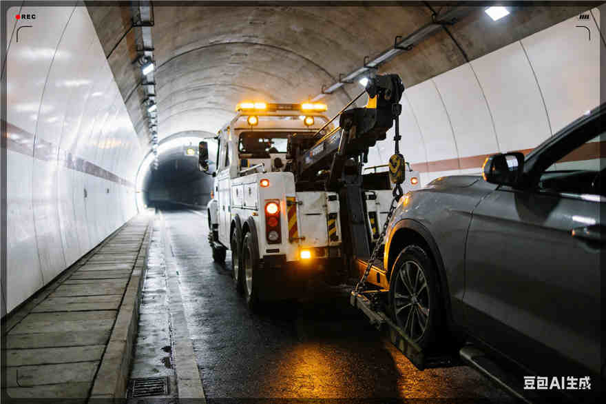 井陉矿道路救援汽车换轮胎